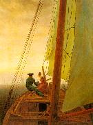Caspar David Friedrich On Board a Sailing Ship Germany oil painting reproduction